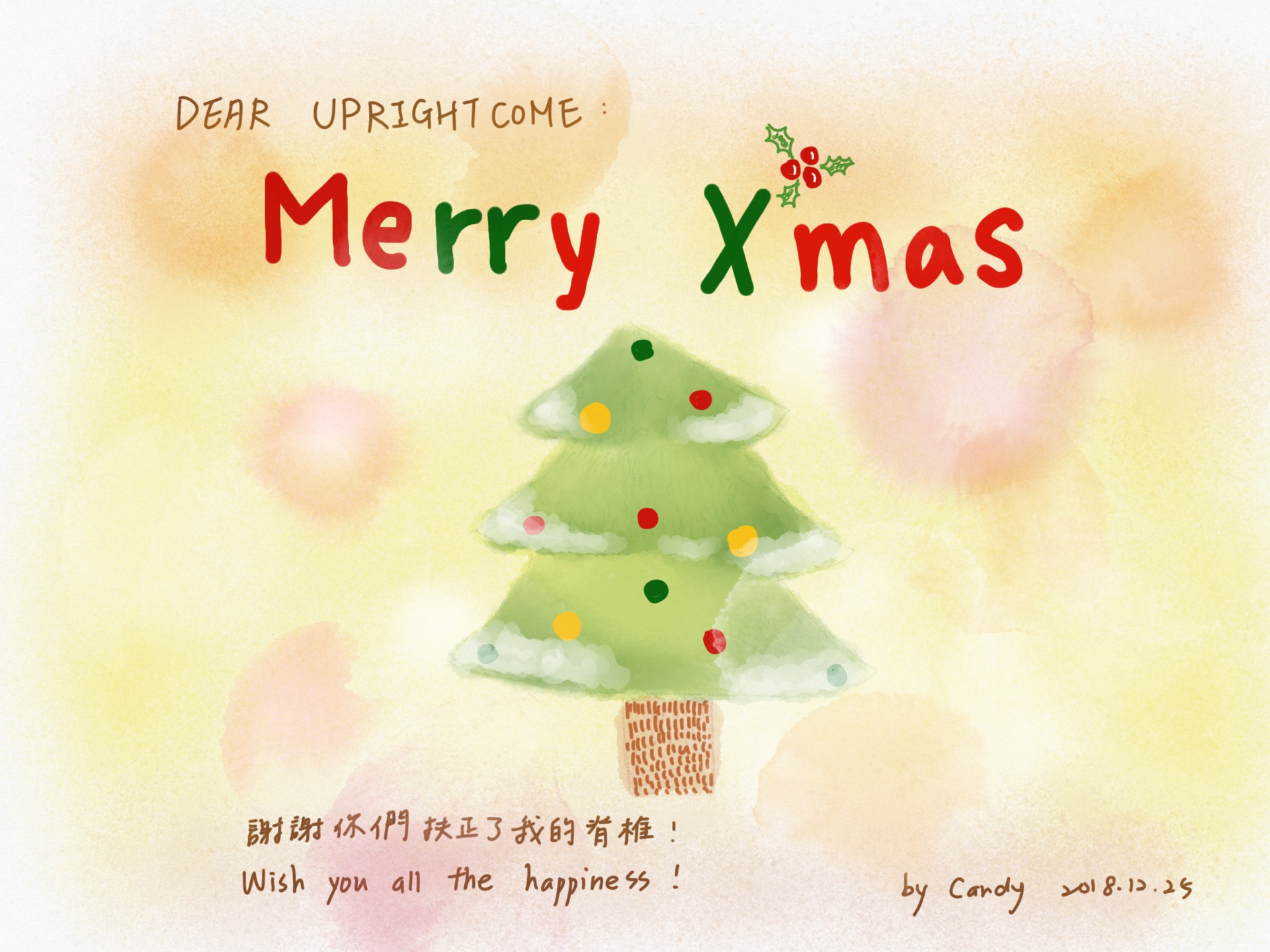 聖誕祝福 Wish you all the happiness!