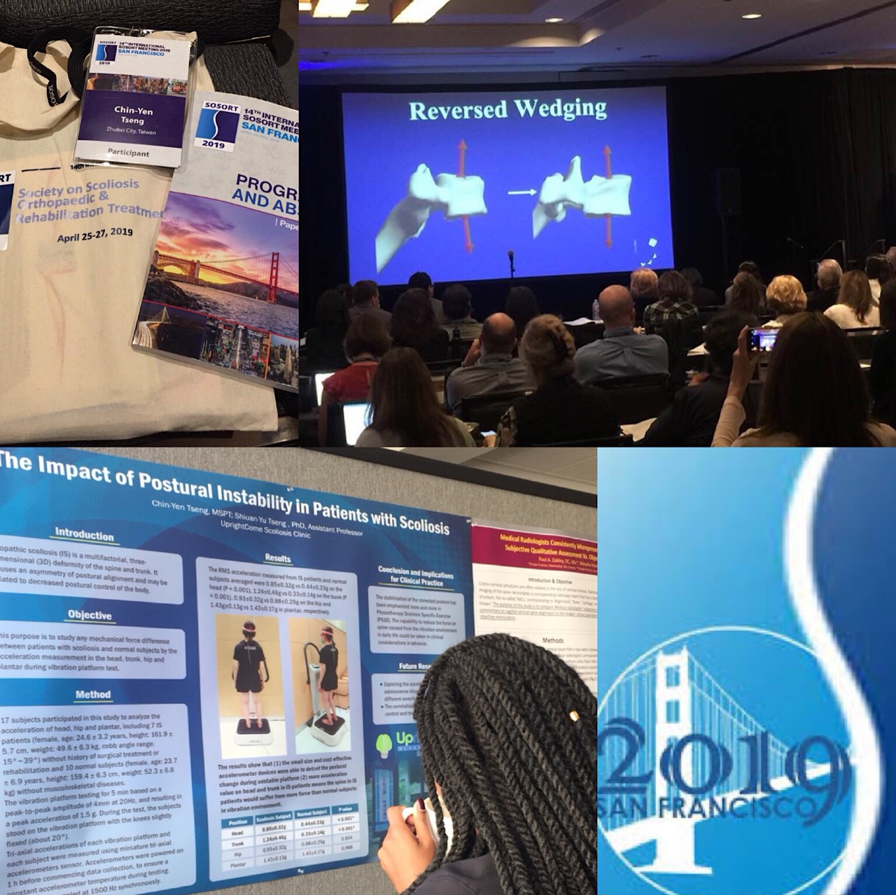 International Presentation of Research in Scoliosis in San Francisco-SOSORT2019