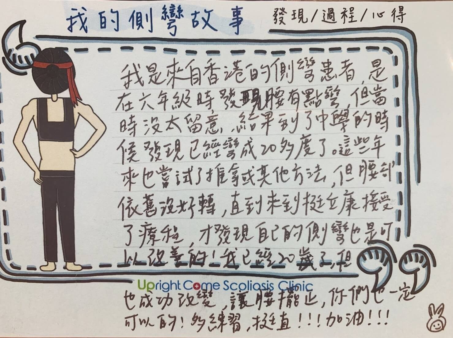 香港 / 21 歲 / 女孩 / 脊椎側彎 23 度