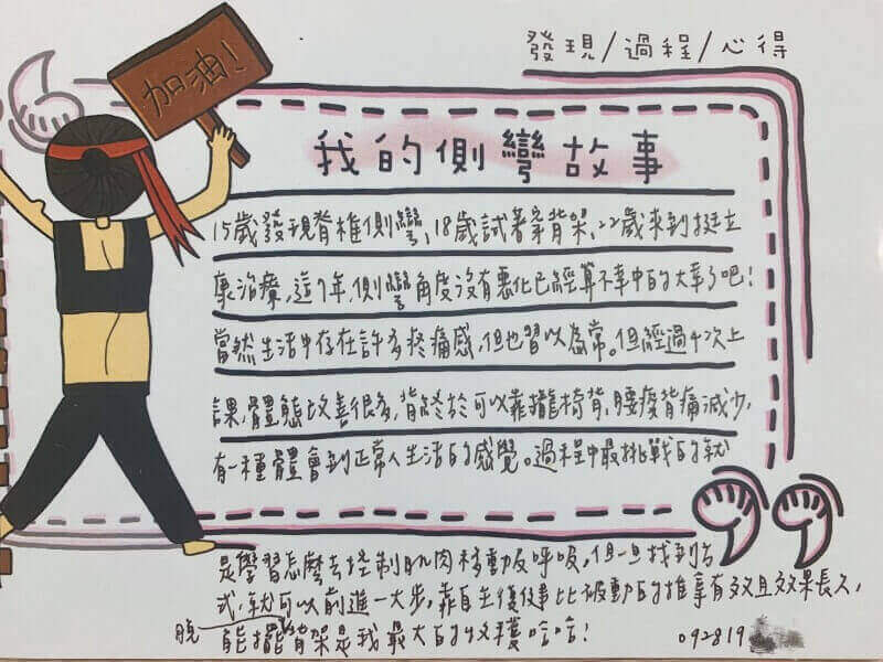 台南 / 23 歲 / 女孩 / 脊椎側彎 53 度